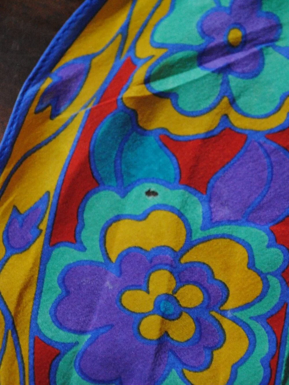 Vintage Liz Claiborne Long Skinny Floral Silk Scarf